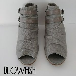 Blowfish | Peep Toe Wedge Booties